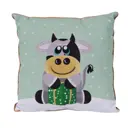 Декоративная подушка Славянский текстиль New Year 5010918/snow bull, 38x38 см цвет зеленый