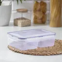 Ланч-бокс прямоугольный 2 отделения 1/1 л 24x17x6 5 см Simaland пластик цвет серый