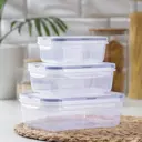 Набор ланч-боксов прямоугольных 3 шт: 0 4 л 0.7 л 1 3 л Simaland пластик цвет серый