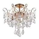 Люстра потолочная BAYERLUX N022 7562815 4 лампы 8 м² цвет золотой