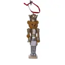 Елочная игрушка Медвежонок 793937 14.5 см х 3 см жёлтый/золотой