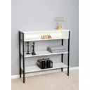 Полка для обуви Letta 90x90x28 см ЛДСП цвет черный/белый