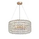 Светильник подвесной хрустальный Vitaluce V5329-8/6s 6 ламп 18 м² цвет золото