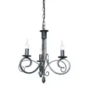 Люстра подвесная Vitaluce V1480_3, 3 лампы, 9 м², цвет черный