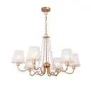 Люстра подвесная VITALUCE V1848-8/6 6 ламп 18 м² цвет золото