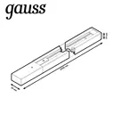 Шинопровод Gauss TR102 накладной с адаптером питания и заглушкой 2 м цвет белый