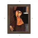 Картина в раме Декор Депо Амедео Модильяни "Жанна Эбютерн в шляпе и ожерелье" E21 46x36 см
