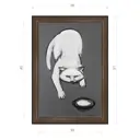 Картина в раме Декор Депо Константин Малютин "Белый кот №1" E21 51x36 см