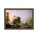 Картина в раме Декор Депо Франсуа Буше "Пасторальный пейзаж с девочкой удящей рыбу" E21 51x71 см