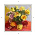 Картина в раме Декор Депо Ксения Черномор "Букет желтых роз" E20 91x91 см