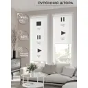 Рулонная штора AT Home Плэй 62x170 см цвет белый, черно-белый, черный
