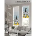 Рулонная штора AT Home Цева 52x170 см цвет белый, синий, желтый