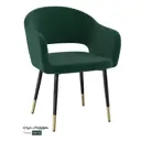 Кухонный стул Milavio Тедди 78x58x43 см велюр цвет изумрудный/черно-золотой
