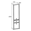 Шкаф распашной Анрэкс Magellan 51.60x202.80x40 см 2 двери цвет бежевый