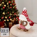 Декоративное украшение Сова 22.5 см цвет красный