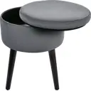 Пуф с местом для хранения 36x36x44.5 см дерево цвет графит
