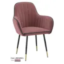 Кухонный стул Milavio Феникс 87x53x44 см велюр цвет темно-розовый/черно-золотой
