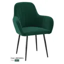 Кухонный стул Milavio Феникс 87x53x44 см велюр цвет темно-зеленый/черный