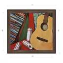 Картина в раме Декор депо Константин Малютин "Гитара и пивные банки" E21 46x51 см без стекла