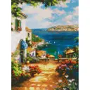 Алмазная мозаика на подрамнике Улочка к морю 30x40 см