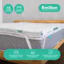 Матрас-топпер EmiSon с натуральным латексом 100x200x3 см, с резинками, беспружинный, односпальный