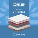Матрас ZonSleep Original 90x195x21 см независимый пружинный блок, односпальный
