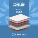 Матрас ZonSleep Vega 180x190x21 см независимый пружинный блок, двуспальный