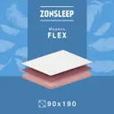 Матрас ZonSleep Flex 90x190x12 см беспружинный, односпальный
