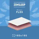 Матрас ZonSleep Flex 160x195x12 см беспружинный, двуспальный