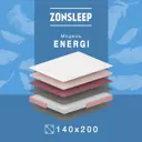 Матрас ZonSleep Energi 140x200x22 см независимый пружинный блок, двуспальный