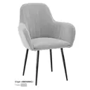 Кухонный стул Milavio Феникс 87x53x44 см велюр цвет светло-серый/черный