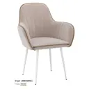 Кухонный стул Milavio Феникс 87x53x44 см велюр цвет слоновая кость/черный