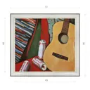 Картина в раме Декор депо Константин Малютин "Гитара и пивные банки" E20 46x51 см без стекла