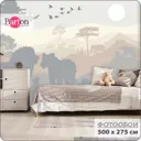 Фотообои бесшовные флизелиновые Bartonwall 500x275 см Джунгли Лев K260