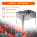 Мангал 2390744 Мини 25x35 см сталь