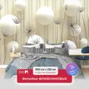 Фотообои флизелиновые Первое ателье 300x235 см Шары с цветочными зонтиками pw96046-3