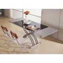 Стол прямоугольный Gomlden B2109-3 120-196x82x74 см стекло цвет черный