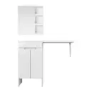 Тумба напольная Orange Optima OPD-120TUW+ZRAL с левой раковиной и зеркальным шкафом, белая