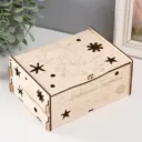 Шкатулка для украшений "Дракон. С Новым годом" натуральный 13x17x8 см