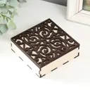 Шкатулка для украшений "Узоры" 10x10x3 см 7
