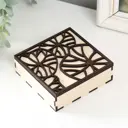 Шкатулка для украшений "Узоры" 10x10x3 см