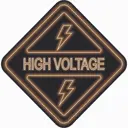 Знак декоративный "Высокое напряжение" 32x32 см пластик