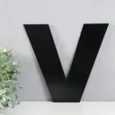 Панно на стену декоративное "Буква V" 20x21.5 см чёрный