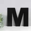 Панно на стену декоративное "Буква M" 22.5x20 см чёрный