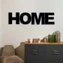 Панно на стену декоративное "Home" высота букв 30 см набор 4 детали, чёрный