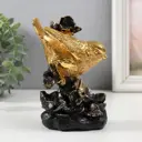 Сувенир "Золотая птичка в цветах" 10x6x15 см