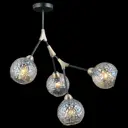 Люстра на штанге Illumico Il0263-4psq-79 bk ab 4 лампы 8 м² цвет черный