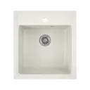Врезная мойка Greenstone GRS-01-341 50x46x19 см литьевой мрамор цвет молочный