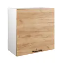 Навесной шкаф Клик мебель Simple 60x60x30 см ЛДСП цвет белый/дуб крафт золотой