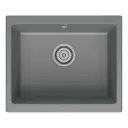 Накладная мойка Point PN3007 55x46x20 см гранит цвет серый/серый металлик